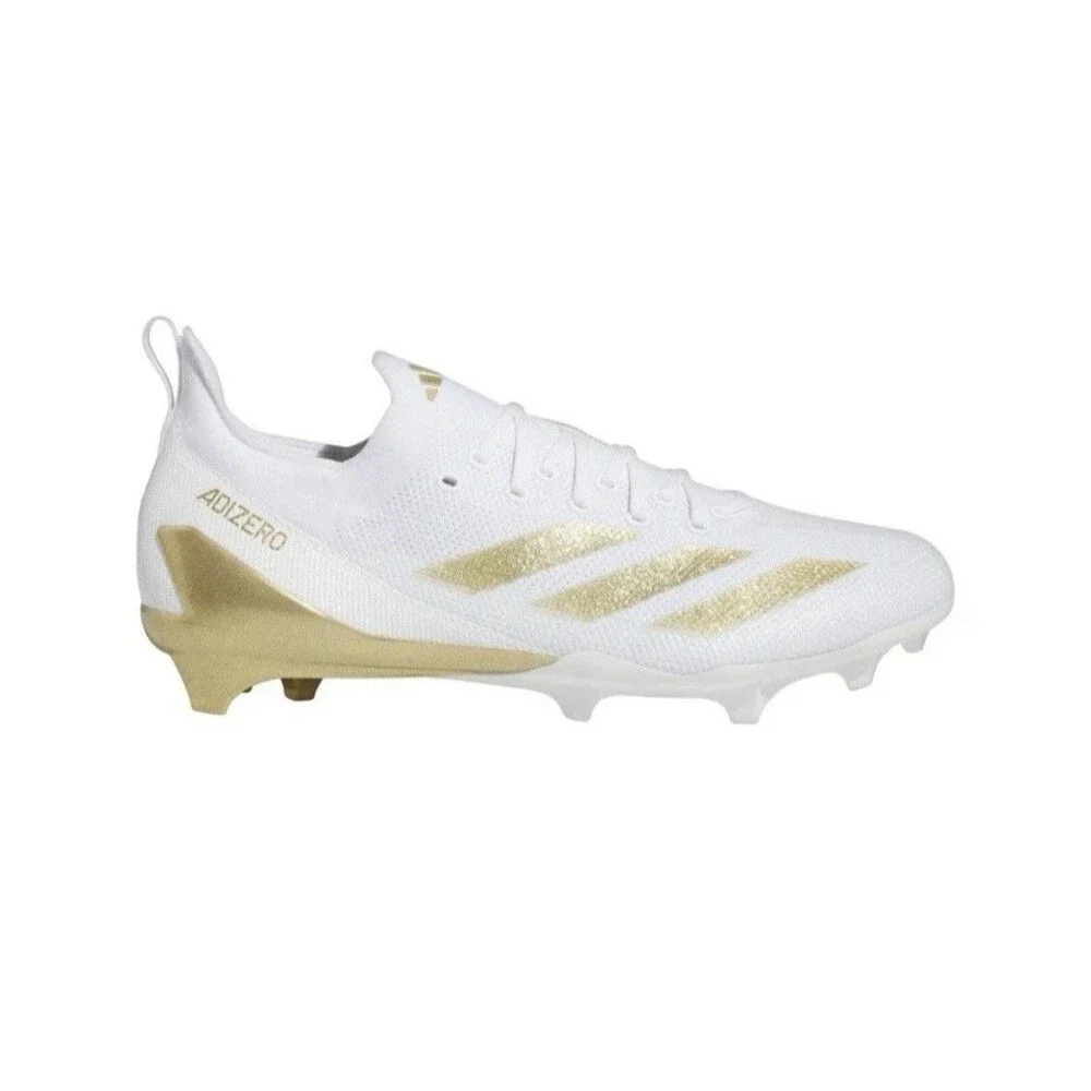 Adidas Adizero Electric Men Sz 13 White Gold Metallic Football Cleats IE3287 New
